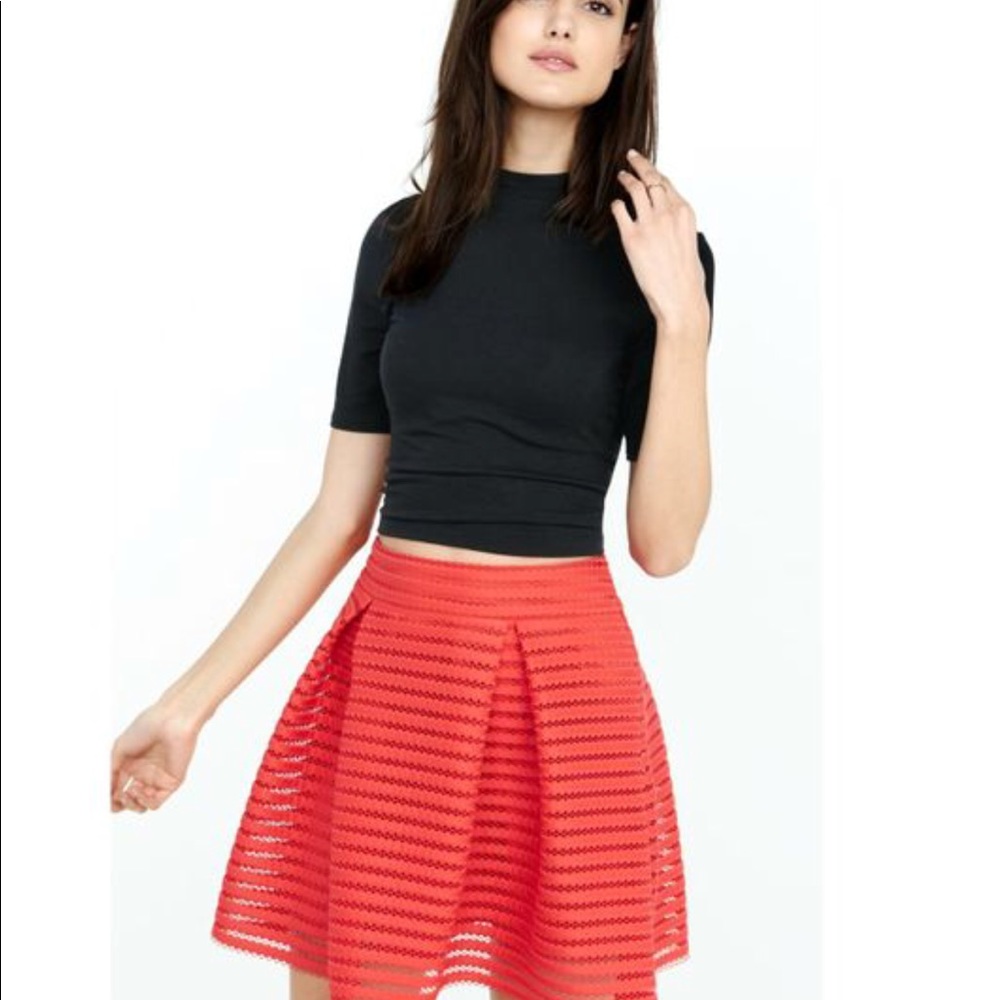 Express A-Line Skirt Red